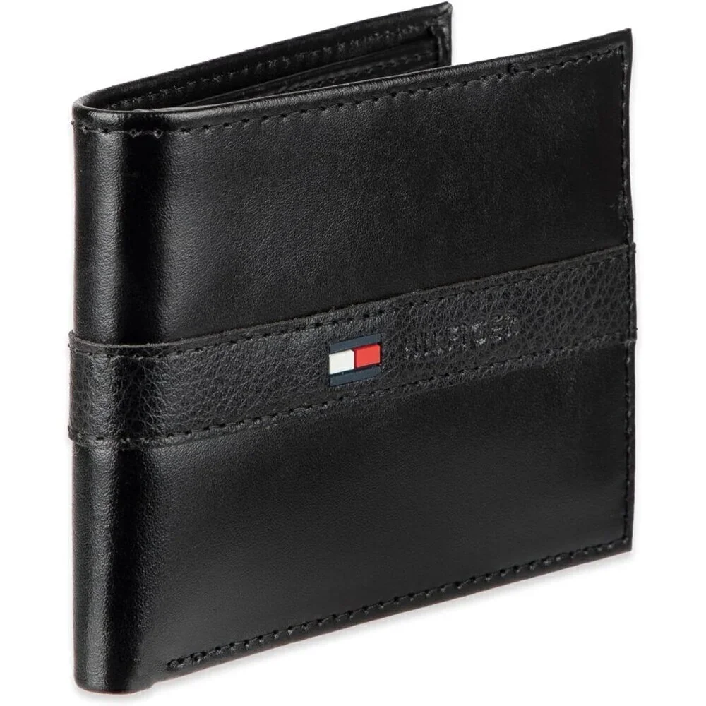 🆕Men Black Classic Bifold Wallet with ID Window and Multiple Card Slots